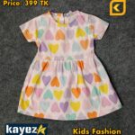 Heart Shape Printed Girls Dress KG202