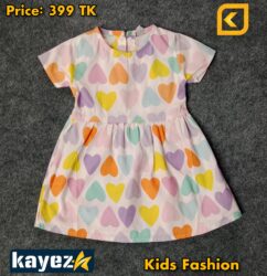 Heart Shape Printed Girls Dress KG202